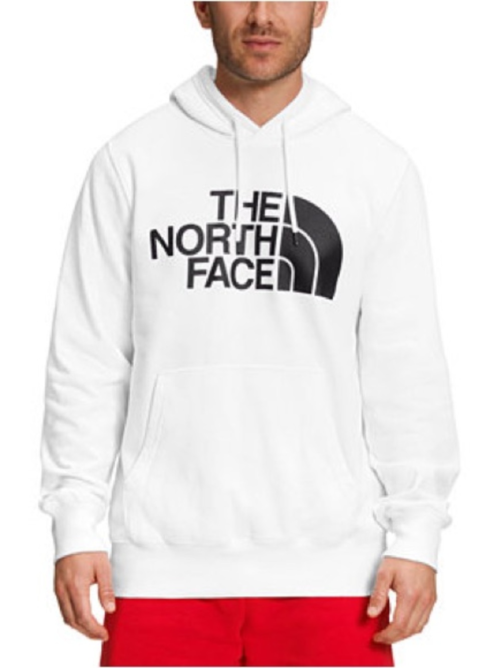 The North Face White Crewneck Hoodie with Black Logo